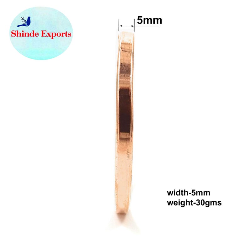 SHINDE EXPORTS سوار تامبا نحاسي أصلي نقي من شيندي إكسبورتس للرجال والنساء - Image 4